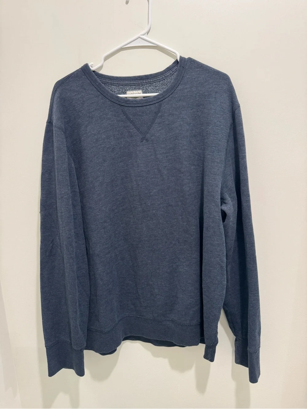 J.Crew Mens Blue Fleece Crewneck Sweatshirt XL